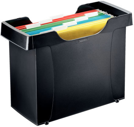 gbc PLUS archivio portatile porta cartelle sospese (8 cartelle incluse), NERO..