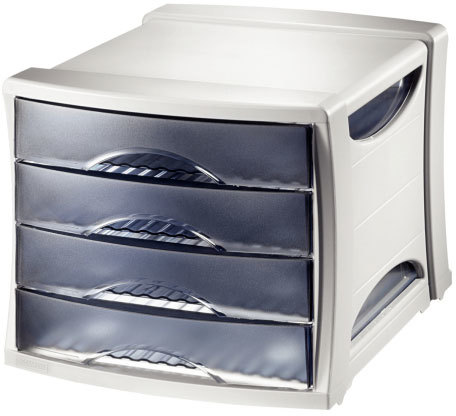 gbc 28453, INTEGO Cassettiera 4 cassetti BLU. Ex codice Esselte 284530, marchio ESSELTE.