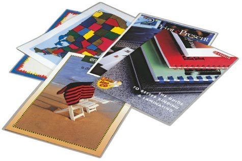 gbc pouches 216x303mm 80micron (A4), lucide, per cartoncini mm 210x297., 80 micron per lato.