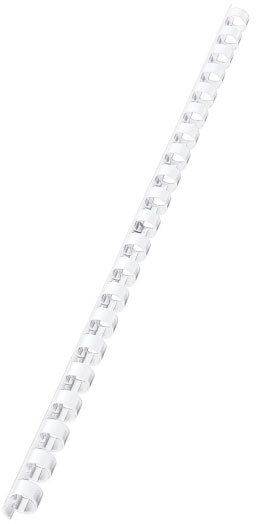 gbc 35032, Spirali plastiche 21 anelli, dorsi COMB 10mm - capacit� 65 fogli, BIANCO. Ex codice Esselte 350320, marchio LEITZ.