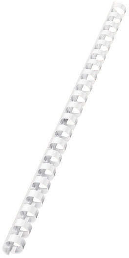 gbc 35033, Spirali plastiche 21 anelli, dorsi COMB 12mm - capacit 105 fogli, BIANCO. Ex codice Esselte 350330, marchio LEITZ.