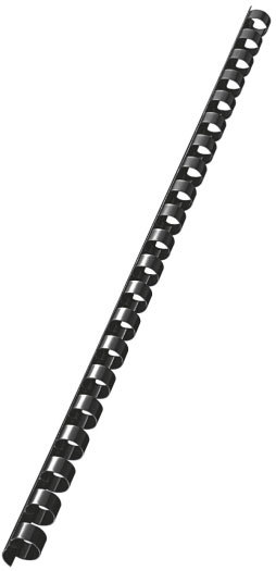 gbc 35042, Spirali plastiche 21 anelli, dorsi COMB 10mm - capacit 65 fogli, NERO. Ex codice Esselte 350420, marchio LEITZ.