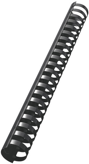 gbc 35047, Spirali plastiche 21 anelli, dorsi COMB 28mm - capacit� 270 fogli, NERO. Ex codice Esselte 350470, marchio LEITZ.