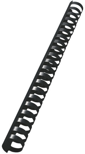 gbc 35051, Spirali plastiche 21 anelli, dorsi COMB 22mm - capacit 210 fogli, NERO. Ex codice Esselte 350510, marchio LEITZ.