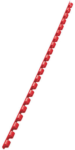 gbc 35060, Spirali plastiche 21 anelli, dorsi COMB 6mm - capacit� 25 fogli, ROSSO. Ex codice Esselte 350600.