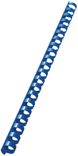 gbc 37582, Spirali plastiche 21 anelli, dorsi COMB 14mm - capacit� 130 fogli, BLU. Ex codice Esselte 375820.