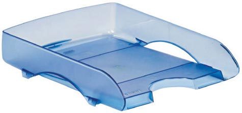 gbc 39810, INTEGO vaschetta portacorrispondenza BLU TRASLUCIDO. Ex codice Esselte 398100.