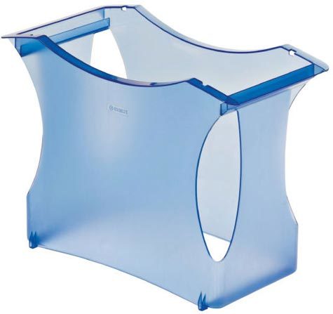 gbc 39824, INTEGO archivio portatile per cartelle sospese a lettura superiore PENDAFLEX interasse 33 cm, BLU TRASLUCIDO. Ex codice Esselte 398240.