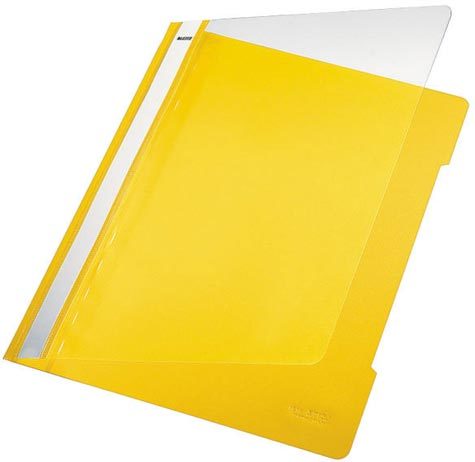gbc 41910015, Cartellina in PVC LEITZ formato A4, GIALLO. Ex codice Esselte 41910115, marchio LEITZ.