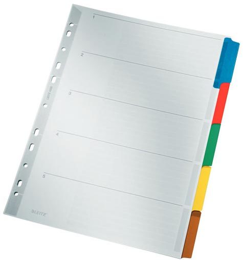 gbc Intercalare MYLAR LEITZ 5 tasti colorati., marchio LEITZ.