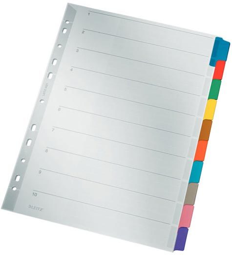 gbc Intercalare MYLAR LEITZ 10 tasti colorati., marchio LEITZ.