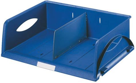 gbc SORTY STANDARD vaschetta portacorrispondenza dim. 25,5x36x11cm incl. 1 divisore, BLU., marchio LEITZ.