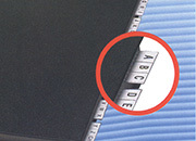 gbc 55000, Cavalierini autoadesivi TRASPARENTE., 5 spezzoni da 20 cm. Ex codice Esselte 550000, marchio LEITZ.