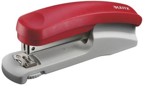 gbc LEITZ 5500 cucitrice da tavolo 30 fg - punto n 24-6 e 26-6, ROSSO., marchio LEITZ.