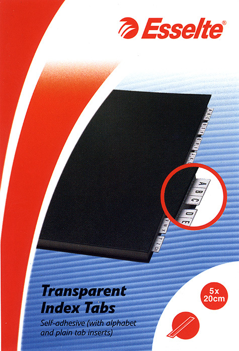 gbc 55000, Cavalierini autoadesivi TRASPARENTE., 5 spezzoni da 20 cm. Ex codice Esselte 550000, marchio LEITZ.