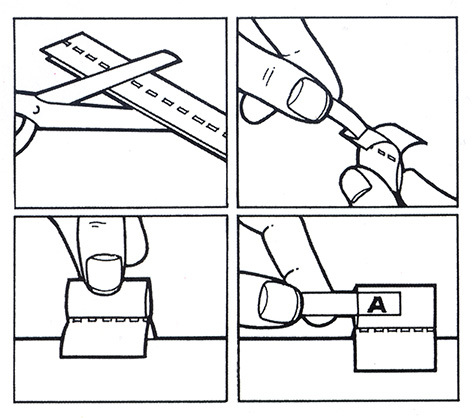 gbc 55000, Cavalierini autoadesivi TRASPARENTE., 5 spezzoni da 20 cm. Ex codice Esselte 550000, marchio LEITZ.
