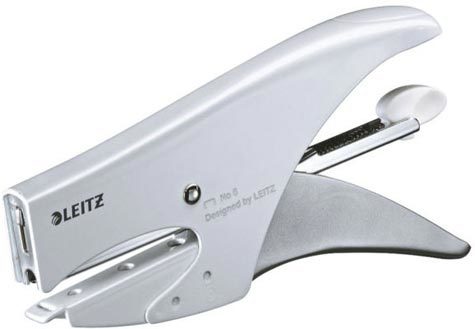 gbc LEITZ 5547 cucitrice a pinza 15 fg - punto n 8, BIANCO METALLIZZATO.,  marchio LEITZ.