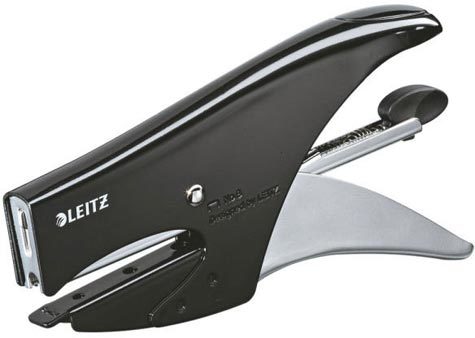 gbc LEITZ 5547 cucitrice a pinza 15 fg - punto n 8, NERO METALLIZZATO.,  marchio LEITZ.