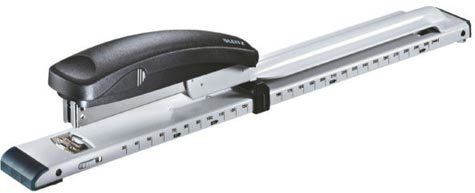 gbc LEITZ 5560 Slip'n Slide cucitrice da tavolo a braccio lungo 40fg - punto n 24-6, 26-6, NERO.,  certificazione GS, marchio LEITZ.