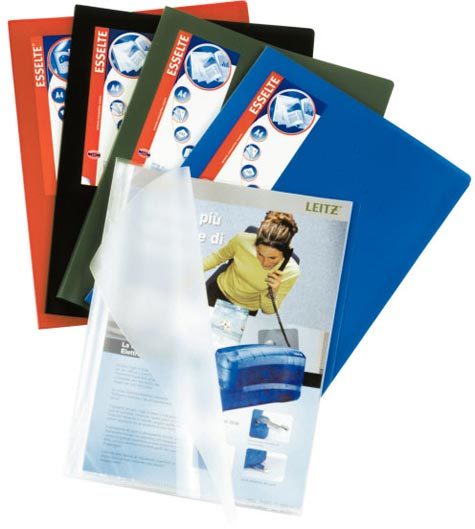 gbc 395570700, Portalistino NERO, in polipropilene, 10 buste, formato 21,5x30cm. Ex codice Esselte 557070.