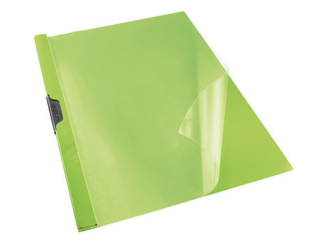 gbc Clip file standard, VERDE                           in PVC. Dorso 0,5 cm, capacit 30 fogli, marchio ESSELTE.