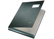 gbc Libro firma LEITZ in PPL 20 scomparti formato 24 x 34 cm, NERO., marchio LEITZ.