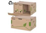gbc ECOBOX container per Boxy 80/100 - apertura sul fronte Colore Naturale, certificazione FSC, marchio ESSELTE.