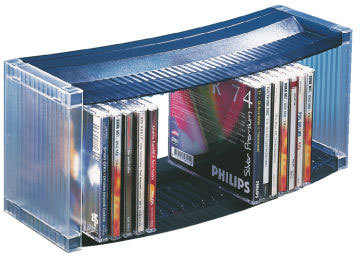 gbc 67006, CD STAND BLU TRASLUCIDO. Ex codice Esselte 670060.