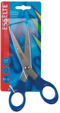 gbc 82116, FORBICE OFFICE ESSELTE 16 cm BLU. Ex codice Esselte 821160, marchio ESSELTE.