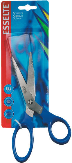 gbc 82118, FORBICE OFFICE ESSELTE 18 cm BLU. Ex codice Esselte 821180, marchio ESSELTE.