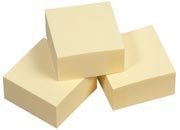 gbc 83066, CONTACTA CUBO 400 fg. - 75 x 75 mm, GIALLO. Ex codice Esselte 830660, marchio ESSELTE.