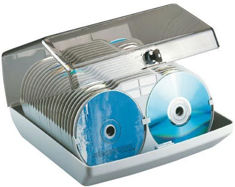 gbc 90955, CD Box per 40 CD-DVD, GRIGIO. Ex codice Esselte 909550, marchio ESSELTE.