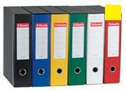 gbc 390753090, GIALLO, registratore Esselte EUROFILE formato commerciale (23x30cm), dorso 8 cm, con custodia (ex codice G5309). Ex codice Esselte G530900, certificazione FSC Recycled, marchio ESSELTE.