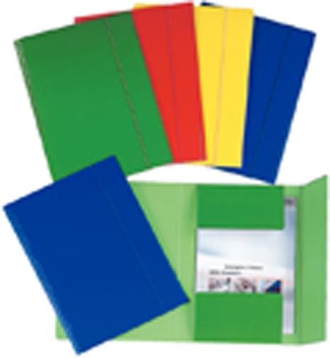 gbc 390346160,  Cartella a 3 lembi in cartoncino plastificato formato 25 x 35 cm, ROSSO. Ex codice Esselte C4616, marchio ESSELTE.