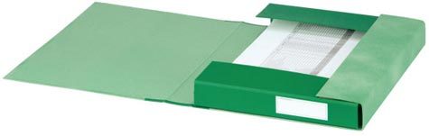 gbc 390370181,  ESSENTIALS Cartella a scatola con elastico dorso 4 cm, VERDE. Ex codice Esselte C7018.