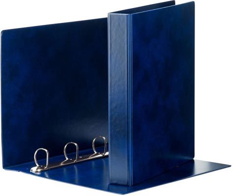 gbc 390550050, 25mm, BLU, raccoglitore PRESTIGE 4 anelli rotondi, formato utile 24,5x30,5cm, (ex codice E5005). Ex codice Esselte E500501, marchio ESSELTE.