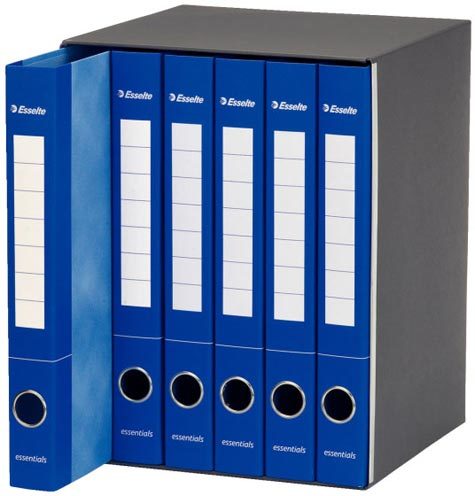 gbc 391960161, ESSENTIALS E6 gruppo cartelle a 3 lembi dorso 4 cm, ROSSO. Ex codice Esselte S6016.