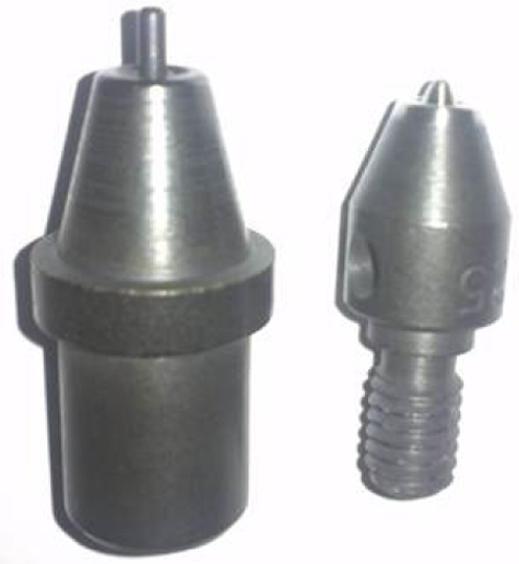 legatoria Punzone superiore+inferiore, occhielli diametro 3,5mm. APERTURA A STELLA Applicabili su torchietti manuali con filettatura superiore e base cilindrica. Adatti a tutte le lunghezze di rivetto unificato purche� per fori di 3,5 mm. La ribattitura superiore � a forma di stella.