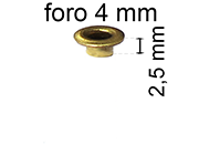 Occhiello unificato ottone, altezza 2,5mm eug117