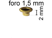 Occhiello unificato ottone, altezza 2mm eug12