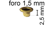 Occhiello unificato ottone, altezza 3mm eug14