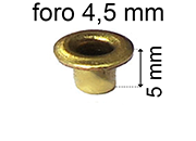 Occhiello unificato ottone, altezza 5mm eug142