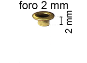 Occhiello unificato ottone, altezza 2mm eug25
