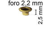 Occhiello unificato ottone, altezza 2,5mm eug41