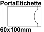 legatoria Porta Etichette Adesivo, 100x60mm FAO098141.