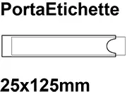 legatoria PortaEtichetteAdesivo EtichettaIntercambiabile, 25x125mm FAO9810101.