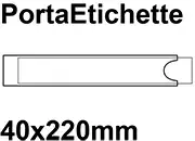 legatoria Porta Etichette Adesivo, 40x220mm. FAO098162.