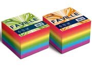 carta CUBOTTO FAVILLE 90 SFUMATI IN 7COLORI allestito in fogli Multicolor a sfumatura, ideale per idee regalo, formato Q5 (9,5 x 9,5cm), 90gr, 750 fogli.
