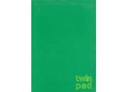 carta Blocco Twin Pad, BIANCO FSC Due blocchi fissati su una unica cartellina. Un blocco di 50 fogli quadro 5mm con intestazione e retro bianco +4 fori,  e un blocco di 50 fogli senza rigature. Formato A4 (21x29,7cm), 85gr.