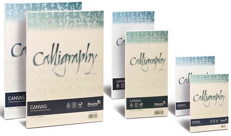 Cartoncino Favini, Calligraphy Canvas, 200 g/m², A4, BIANCO 01 FAVA690314 - immagine aggiuntiva
